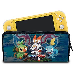 Case Nintendo Switch Lite Bolsa Estojo - Pokémon Sword And Shield