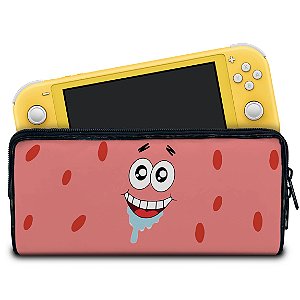 Case Nintendo Switch Lite Bolsa Estojo - Patrick Bob Esponja