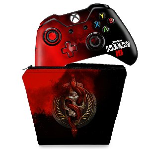 KIT Capa Case e Skin Xbox One Fat Controle - Call Of Duty Modern Warfare III