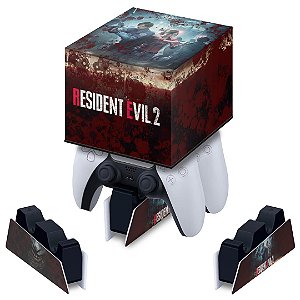 Capa PS5 Base de Carregamento Controle - Resident Evil 2 Remake