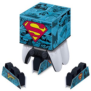 Capa PS5 Base de Carregamento Controle - Superman Comics