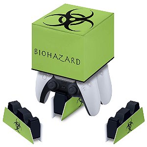 Capa PS5 Base de Carregamento Controle - Biohazard Radioativo