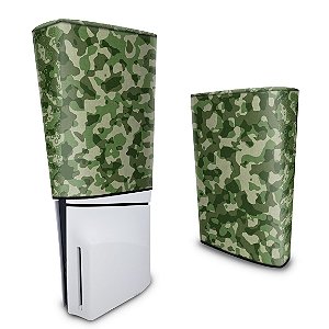 Capa PS5 Slim Anti Poeira - Camuflado Verde