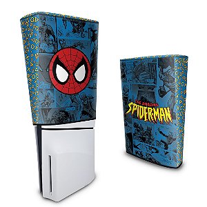 Capa PS5 Slim Anti Poeira - Homem-Aranha Spider-Man Comics