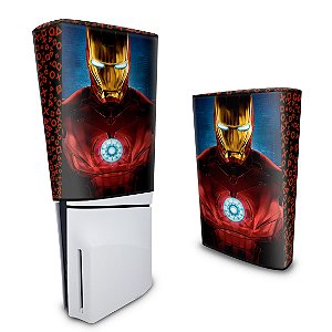 Capa PS5 Slim Anti Poeira - Iron Man Homem De Ferro