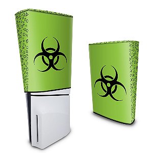 Capa PS5 Slim Anti Poeira - Biohazard Radioativo