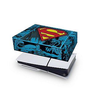 PS5 Slim Capa Anti Poeira - Superman Comics