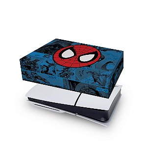 PS5 Slim Capa Anti Poeira - Homem-Aranha Spider-Man Comics
