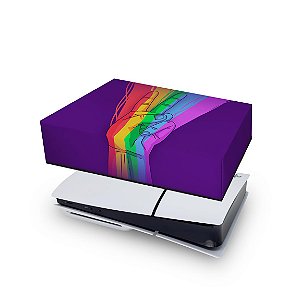 PS5 Slim Capa Anti Poeira - Rainbow Colors Colorido