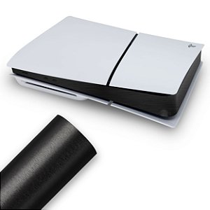 Skin PS5 Slim Central - Aço Escovado Preto