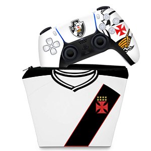 KIT Capa Case e Skin Anti Bolha PS5 Controle - Vasco B