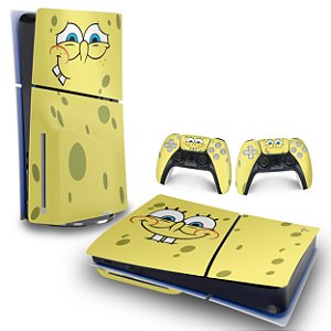 Skin PS5 Slim Horizontal - Bob Esponja
