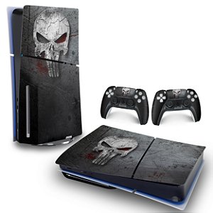 Skin PS5 Slim Horizontal - The Punisher Justiceiro