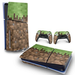 Skin PS5 Slim Horizontal - Minecraft
