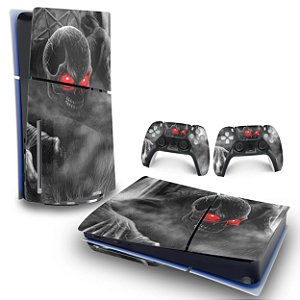 Skin PS5 Slim Horizontal - Caveira Skull