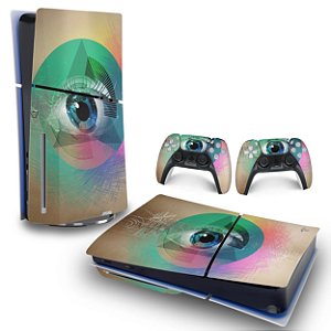 Skin PS5 Slim Horizontal - Abstrato #89