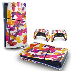 Skin PS5 Slim Horizontal - Abstrato #103