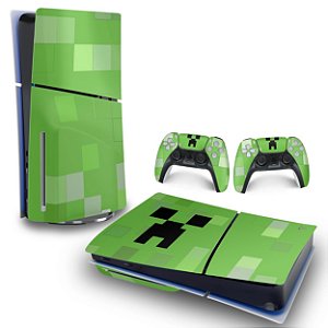 Skin PS5 Slim Horizontal - Creeper Minecraft