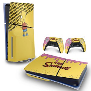 Skin PS5 Slim Horizontal - The Simpsons
