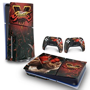Skin PS5 Slim Horizontal - Street Fighter V
