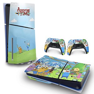 Skin PS5 Slim Horizontal - Hora de Aventura