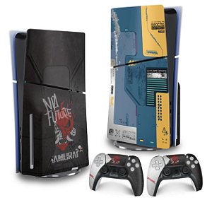 Skin PS5 Slim Vertical - Cyberpunk 2077 Bundle