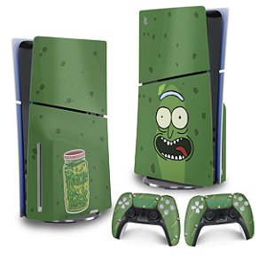 Skin PS5 Slim Vertical - Pickle Rick And Morty