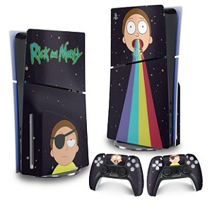 Skin PS5 Slim Vertical - Morty Rick And Morty