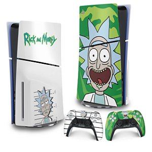 Skin PS5 Slim Vertical - Rick And Morty