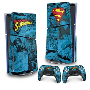 Skin PS5 Slim Vertical - Superman Comics