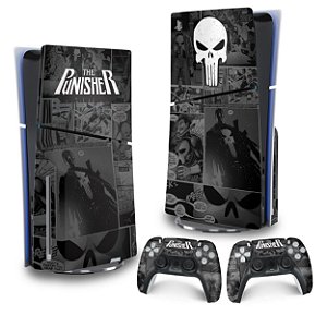 Skin PS5 Slim Vertical - The Punisher Justiceiro Comics