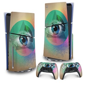 Skin PS5 Slim Vertical - Abstrato #89