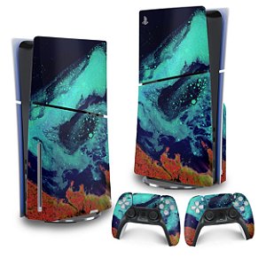 Skin PS5 Slim Vertical - Abstrato #105