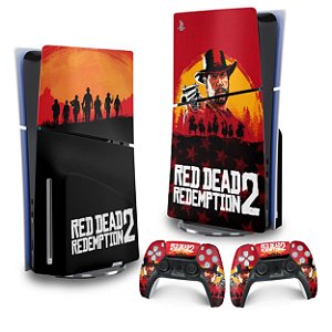 Skin PS5 Slim Vertical - Red Dead Redemption 2
