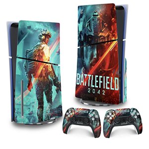 Skin PS5 Slim Vertical - Battlefield 2042