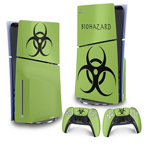 Skin PS5 Slim Vertical - Biohazard Radioativo