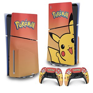 Skin PS5 Slim Vertical - Pokemon Pikachu