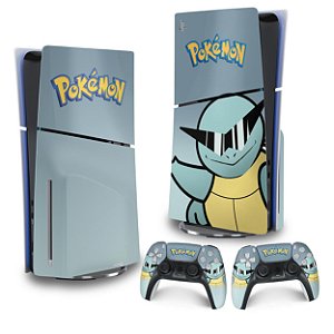 Skin PS5 Slim Vertical - Pokemon Squirtle