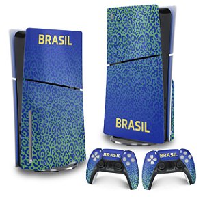 Skin PS5 Slim Vertical - Brasil