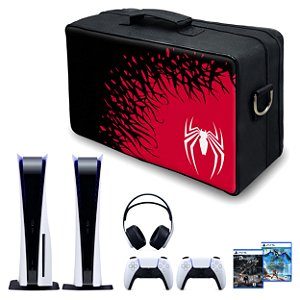Bolsa Ps5 Fat Mochila Transporte Playstation 5 Fat Bag - Spider-Man Homem Aranha 2 Edition