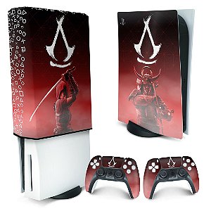 KIT PS5 Fat Skin e Capa Anti Poeira - Assassin's Creed Shadows
