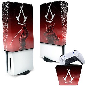 KIT Capa PS5 Fat e Case Controle - Assassin's Creed Shadows