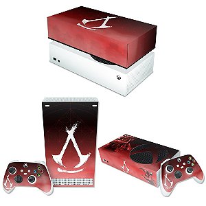 KIT Xbox Series S Skin e Capa Anti Poeira - Assassin's Creed Shadows
