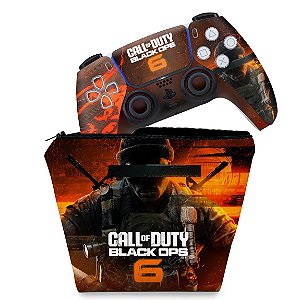 KIT Capa Case e Skin PS5 Controle - Call of Duty Black Ops 6