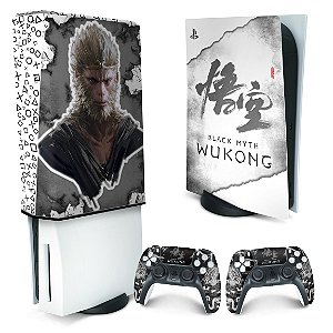 KIT PS5 Fat Skin e Capa Anti Poeira - Black Myth: Wukong