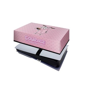PS5 Pro Capa Anti Poeira Horizontal - Coragem: O Cão Covarde