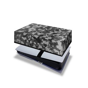 PS5 Pro Capa Anti Poeira Horizontal - Camuflado Cinza