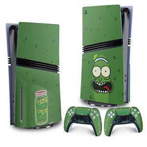 Skin PS5 Pro Vertical - Pickle Rick And Morty