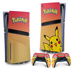 Skin PS5 Pro Vertical - Pokemon Pikachu