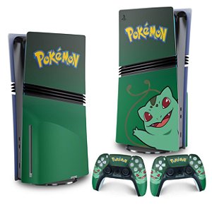 Skin PS5 Pro Vertical - Pokemon Bulbasaur